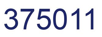 Number 375011 blue image