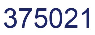 Number 375021 blue image