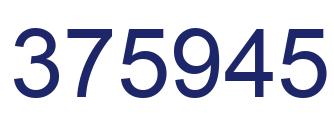 Number 375945 blue image