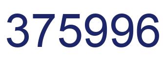 Number 375996 blue image