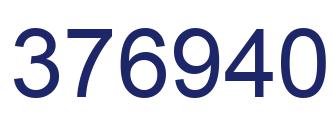 Number 376940 blue image