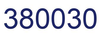 Number 380030 blue image
