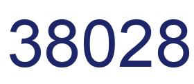 Number 38028 blue image