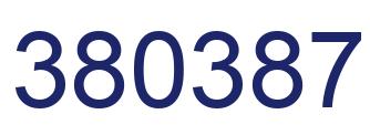 Number 380387 blue image