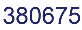 Number 380675 blue image