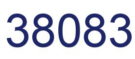 Number 38083 blue image