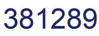 Number 381289 blue image