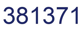 Number 381371 blue image