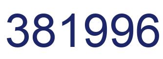 Number 381996 blue image
