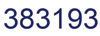 Number 383193 blue image