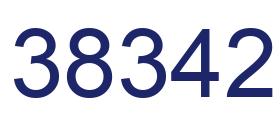 Number 38342 blue image