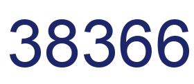 Number 38366 blue image