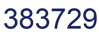 Number 383729 blue image