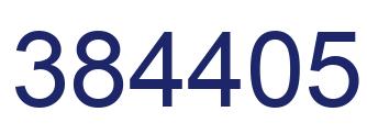 Number 384405 blue image