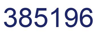 Number 385196 blue image