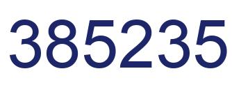 Number 385235 blue image