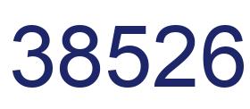 Number 38526 blue image