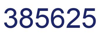 Number 385625 blue image