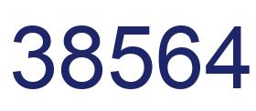 Number 38564 blue image