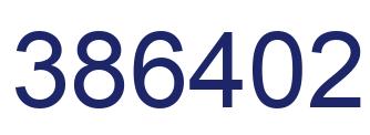 Number 386402 blue image