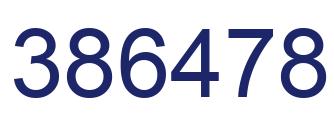 Number 386478 blue image