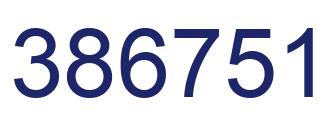 Number 386751 blue image