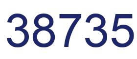 Número 38735 imagen azul