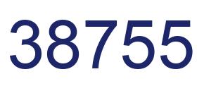Number 38755 blue image