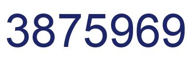 Number 3875969 blue image