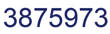 Number 3875973 blue image