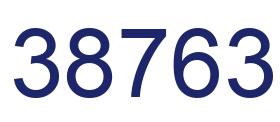 Number 38763 blue image