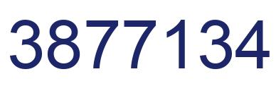 Number 3877134 blue image