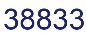Number 38833 blue image