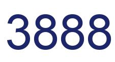 Number 3888 blue image