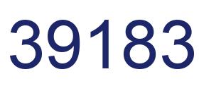 Number 39183 blue image