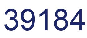 Number 39184 blue image