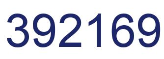 Number 392169 blue image