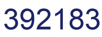 Number 392183 blue image