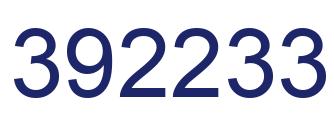 Number 392233 blue image