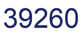 Number 39260 blue image