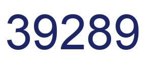 Number 39289 blue image