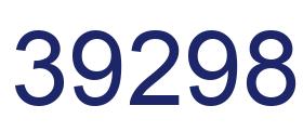 Number 39298 blue image