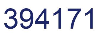 Number 394171 blue image