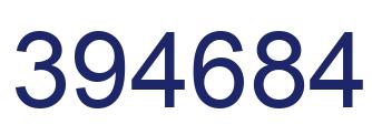 Number 394684 blue image