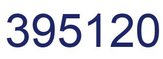 Number 395120 blue image