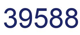 Number 39588 blue image