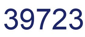 Number 39723 blue image