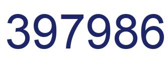 Number 397986 blue image