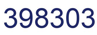 Number 398303 blue image