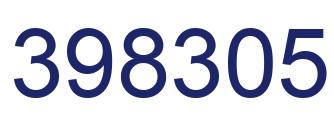 Number 398305 blue image